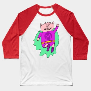 Super-Meow Baseball T-Shirt